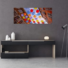 Színes esernyők képe (120x50 cm)