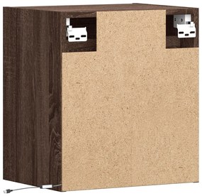 barna tölgyszínű fali TV-szekrény LED-del 41 x 31 x 45 cm