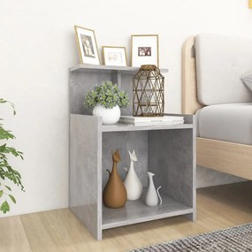 2 db betonszürke szerelt fa éjjeliszekrény 40 x 35 x 60 cm