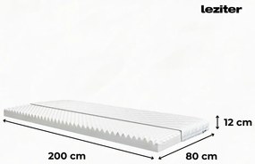 DreamX szivacs matrac 80x200x12