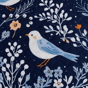 Ágytakaró DENIM BIRDS, kék Méret: 220 x 240 cm