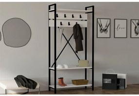 Folyosó fali tartó ALFA 180x90 cm fehér/fekete