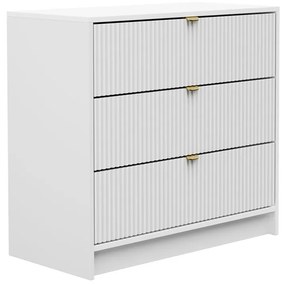 Komód Rozoma 3SZ (fehér velvet + arany) . 1103673