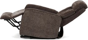 Barna elektromos relaxfotel kábeles vezérléssel, szövet kárpitozással, TV-H9727 BR2