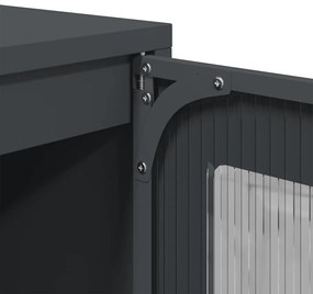 Highboard antracit 68x39x107 cm Acél