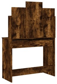 füstös tölgy színű fésülködőasztal tükörrel 96x39x142 cm