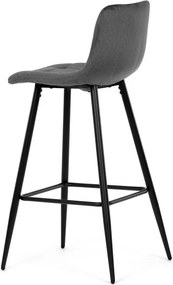 Barová židle, šedá, látka,AUB-X7015 GREY2