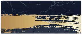 Kép - Kék és arany absztrakció N⁰2 (120x50 cm)