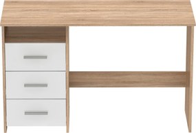 Számítógépasztal, sonoma tölgyfa/fehér, LARISTOTE NEW