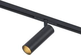 Modern fekete sínrendszer 6 spotlámpával és 4 függőlámpával Easylift 1 fázisú - Slimline Uzzy Tira
