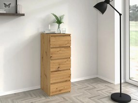Shannan W5 fiókos szekrény, 40x111x45 cm, tölgy