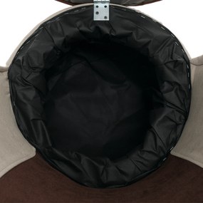 Fotel tárhellyel, bézs/barna, PERSI