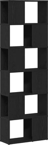 vidaXL fekete tölgy könyvszekrény/térelválasztó 60 x 24 x 186 cm