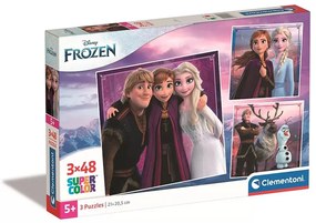 Disney Jégvarázs Leaf 3x48 db-os puzzle Clementoni