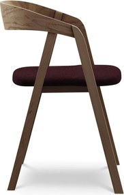 Borvörös tömörfa étkezőfotel Erika – Makamii