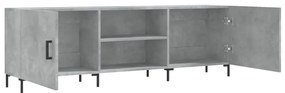 betonszürke szerelt fa TV-szekrény 150 x 30 x 50 cm
