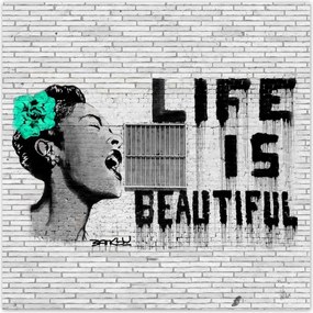 Poszterek 140x140 Banksy Life is beautiful