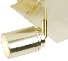 Modern fürdőszoba spotlámpa sárgaréz négyzet alakú 2-lámpás IP44 - Ducha