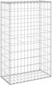vidaXL horganyzott acél gabion fal fedéllel 60 x 30 x 100 cm