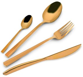 Aranyszínű rozsdamentes acél evőeszköz készlet 24 db-os Gold – Orion