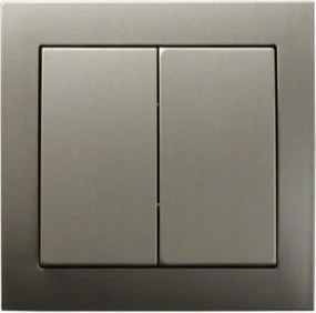 Gyertyatartó kapcsoló szatén kettős fénykapcsoló LP-2W/45 Kier Ospel