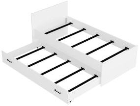 Egyszemélyes ágy 100 cm Podume (fehér) (ágyráccsal). 1094840