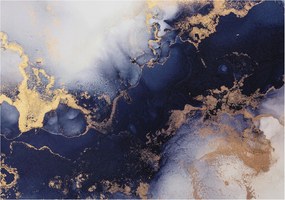 Dekoratív fotótapéta falra Könnyű összeszerelés Sötétkék hullámok 312x219 Ragasztó