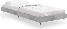 vidaXL betonszürke szerelt fa ágykeret 75 x 190 cm