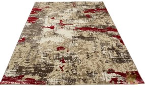 Impulse modern bézs bordó Szőnyeg 80 x 150 cm
