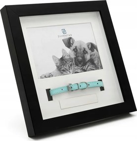 Képkeret matt fekete Állatok ajándéktárgy gravírozással 10x15 cm