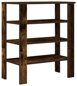 füstös tölgy színű szerelt fa cipőtartó 61x32x70 cm