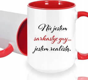 Bögre Fehér XXL Beltéri Piros Nagy Kerámia Ajándék Nem Szarkasztikus