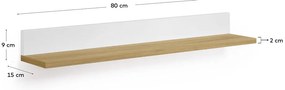 Abilen polc tölgyfa dekorral - Kave Home