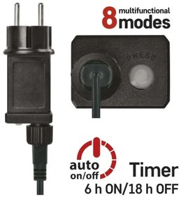 LED karácsonyi fényfüzér 200xLED/8 világítási mód 25m IP44 többszínű