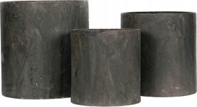 3 db Virágtartó Nyla XL fekete fém