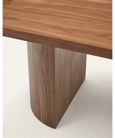 Kerek étkezőasztal diófa dekoros asztallappal 100x200 cm Nealy – Kave Home