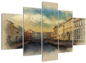 Kép - Moyka, folyó, St. Petersburg, Oroszország (150x105 cm)