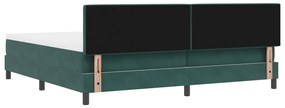 Boxspring Ágy Matrac Közepes Zöld 200x200 cm Velúr