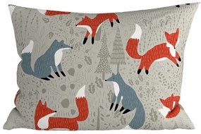 2 db Díszpárnahuzat FOXIVA 40x60 cm, szürke