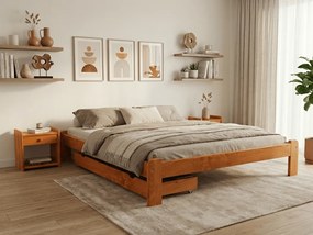 ADA ágy 140x200 cm, égerfa Ágyrács: Lamellás ágyrács, Matrac: Coco Maxi 20 cm matrac