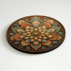 DUBLEZ | Fából készült kerek mandala - Shanti