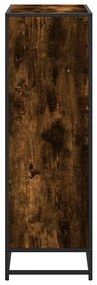 füstös tölgy színű szerelt fa könyvszekrény 80,5x35x107,5 cm