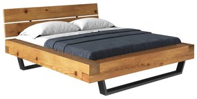 Kétszemélyes ágy CURBY 200x200 tömör/fém lakk