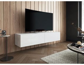TOKA TV-asztal 150 cm - fehér / fényes fehér