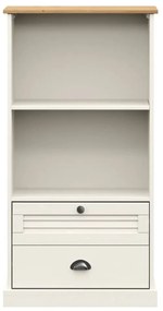 VIGO fehér tömör fenyőfa könyvespolc 60x35x114,5 cm