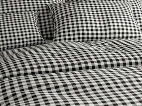 Pamut ágynemű NORDIC CHECK sötétszürke Ágyneműhuzat mérete: 70 x 90 cm | 140 x 200 cm