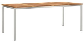 Kültéri Étkezőasztal 200x90x74.5 cm Tömör Tíkfából