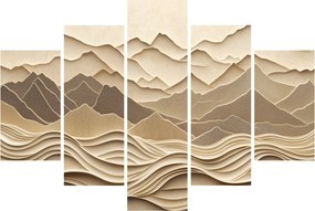 Kép - 3D hegyvonalak (150x105 cm)