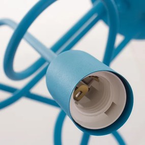 LED gyerekszobai felületre szerelhető csillár OXFORD 3xE27/15W/230V kék