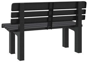 antracitszürke polipropilén kerti pad 110 x 52 x 71 cm